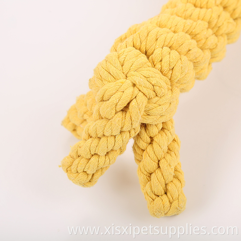 Wholesale giraffe shape handmade rope dog toy
